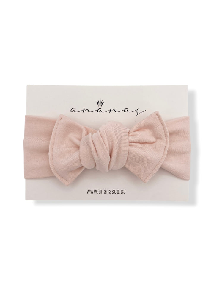 Bamboo bow headband to tie