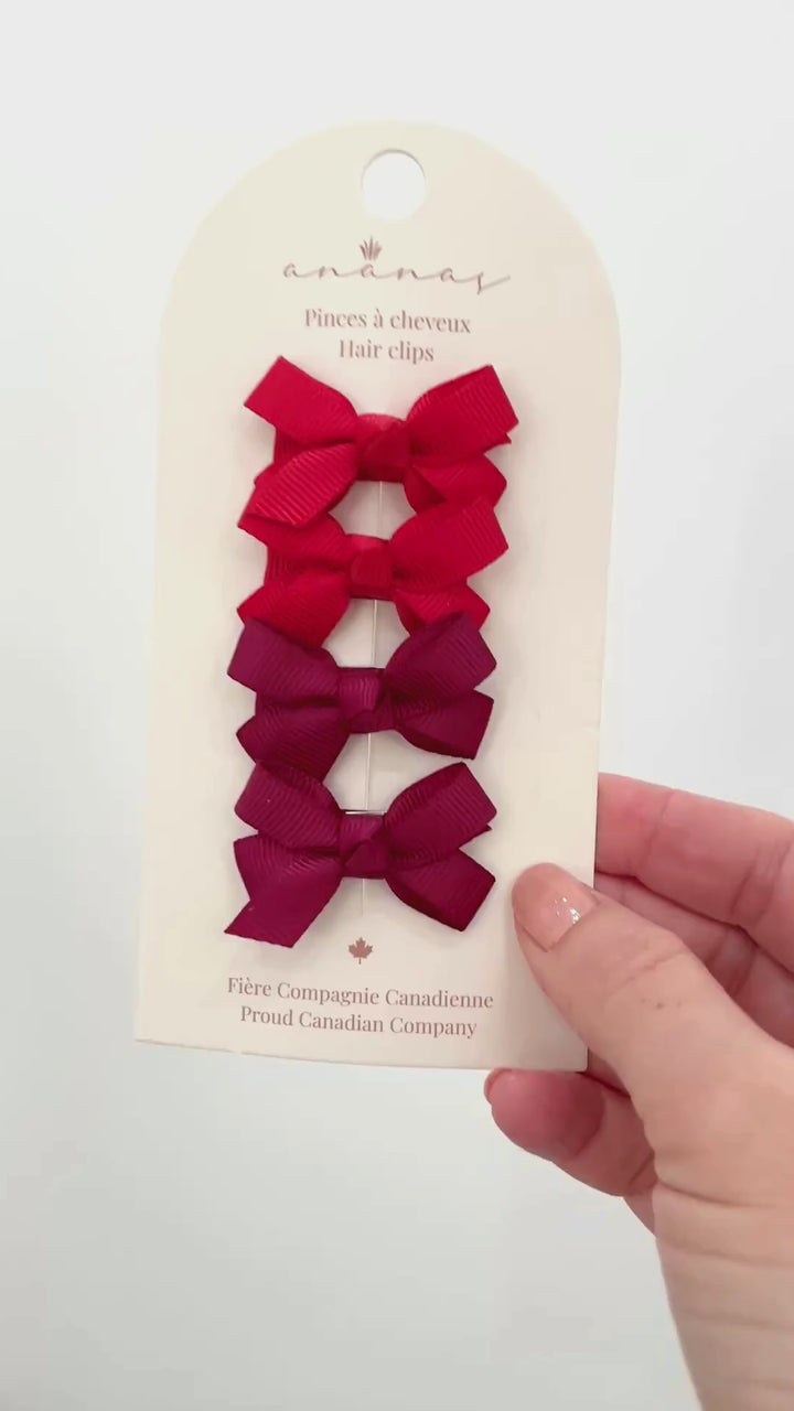 Mini bows - Red/Burgundy