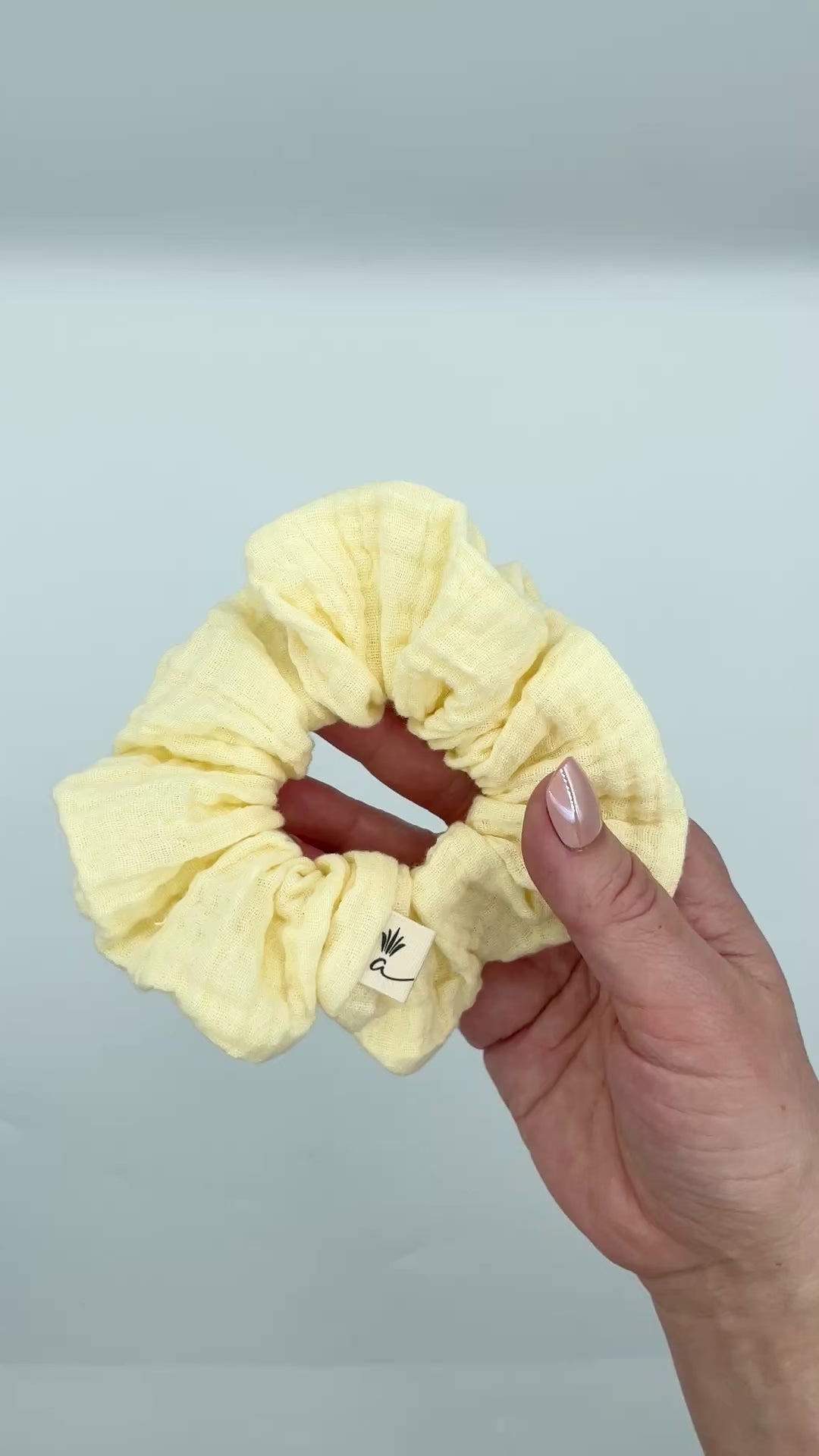 Muslin scrunchies - Buttery yellow