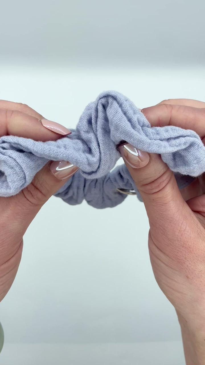 Muslin scrunchies - Periwinkle