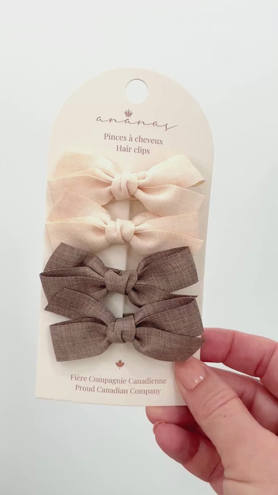 Boucles sur pince - Beige/Brun