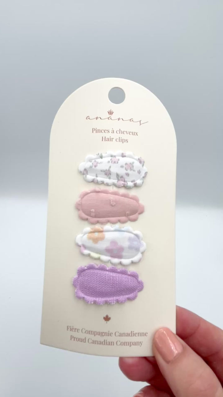 Barrettes en tissu - Rosie